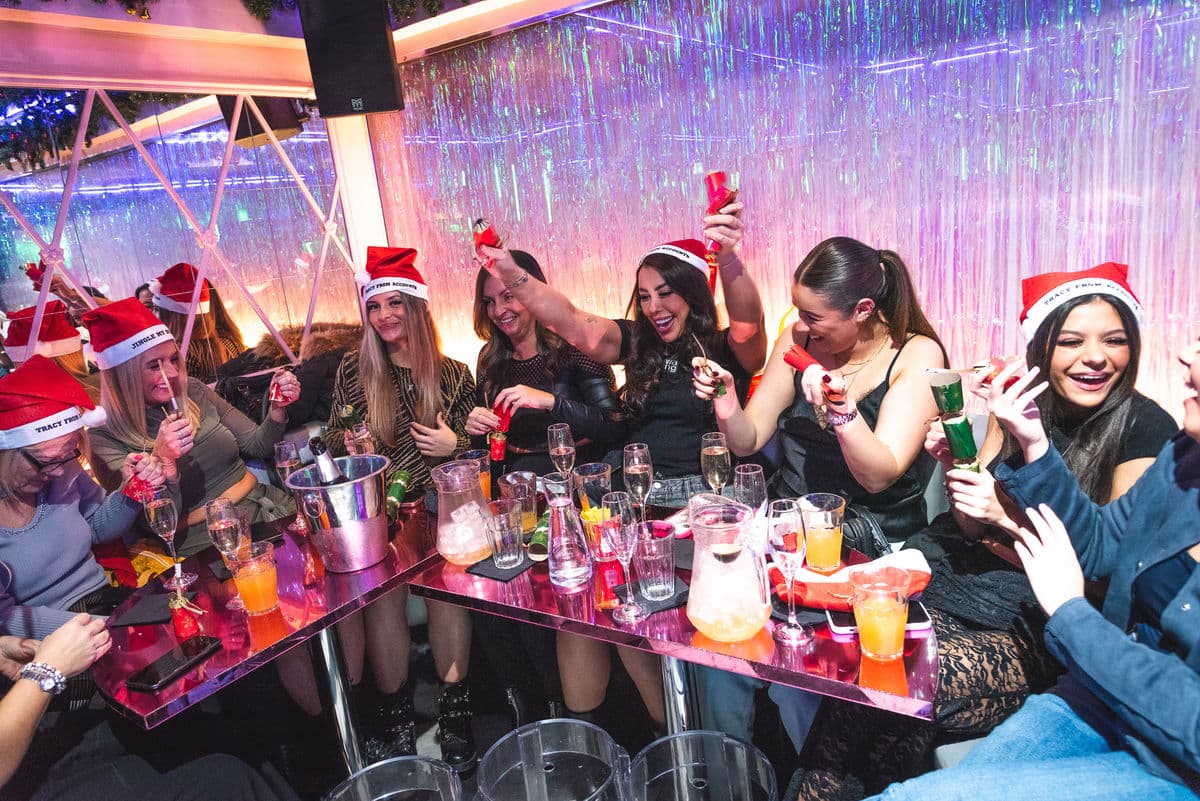 Women enjoying a festive bottomless brunch at Tonight Josephine