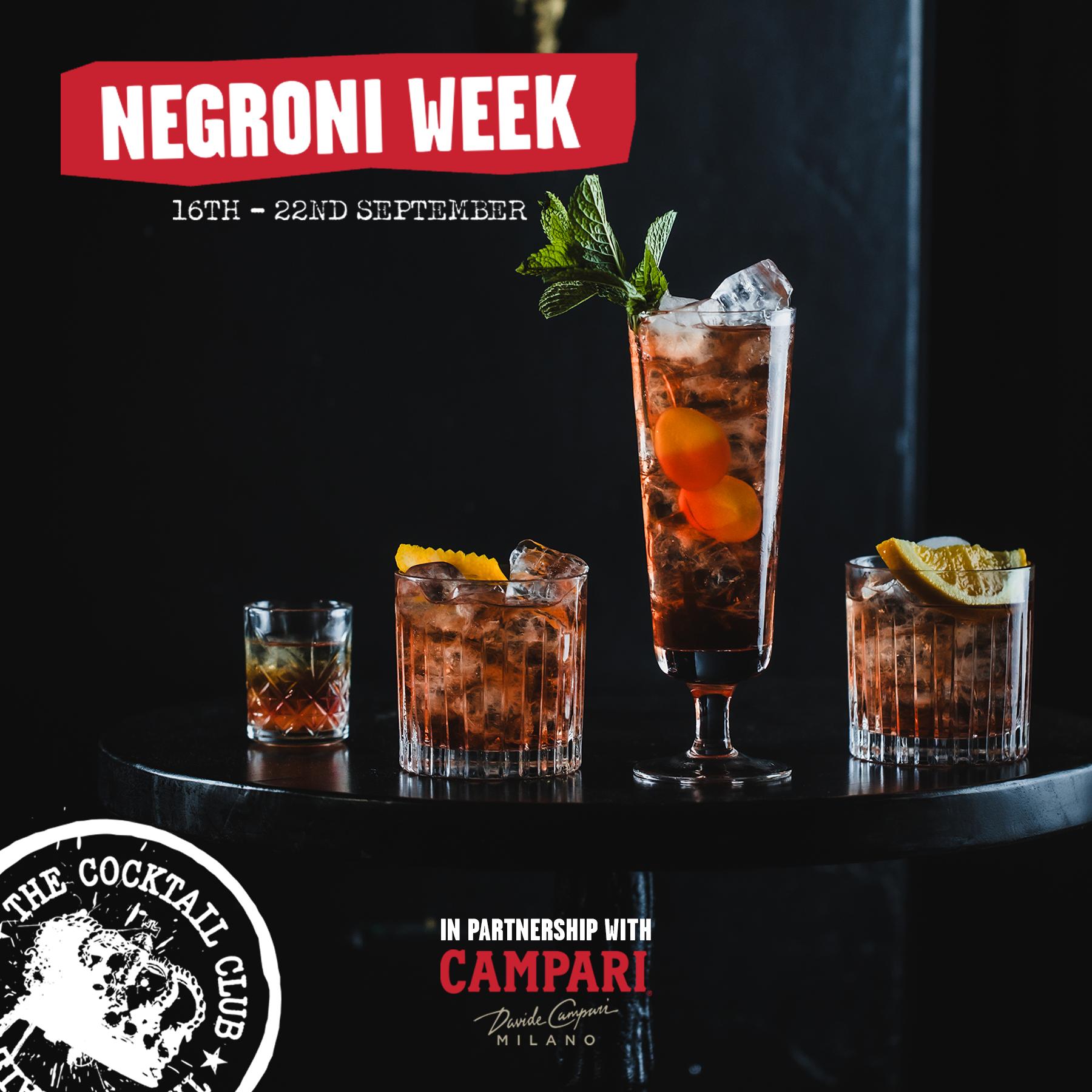 Negroni week at The Cocktail Club