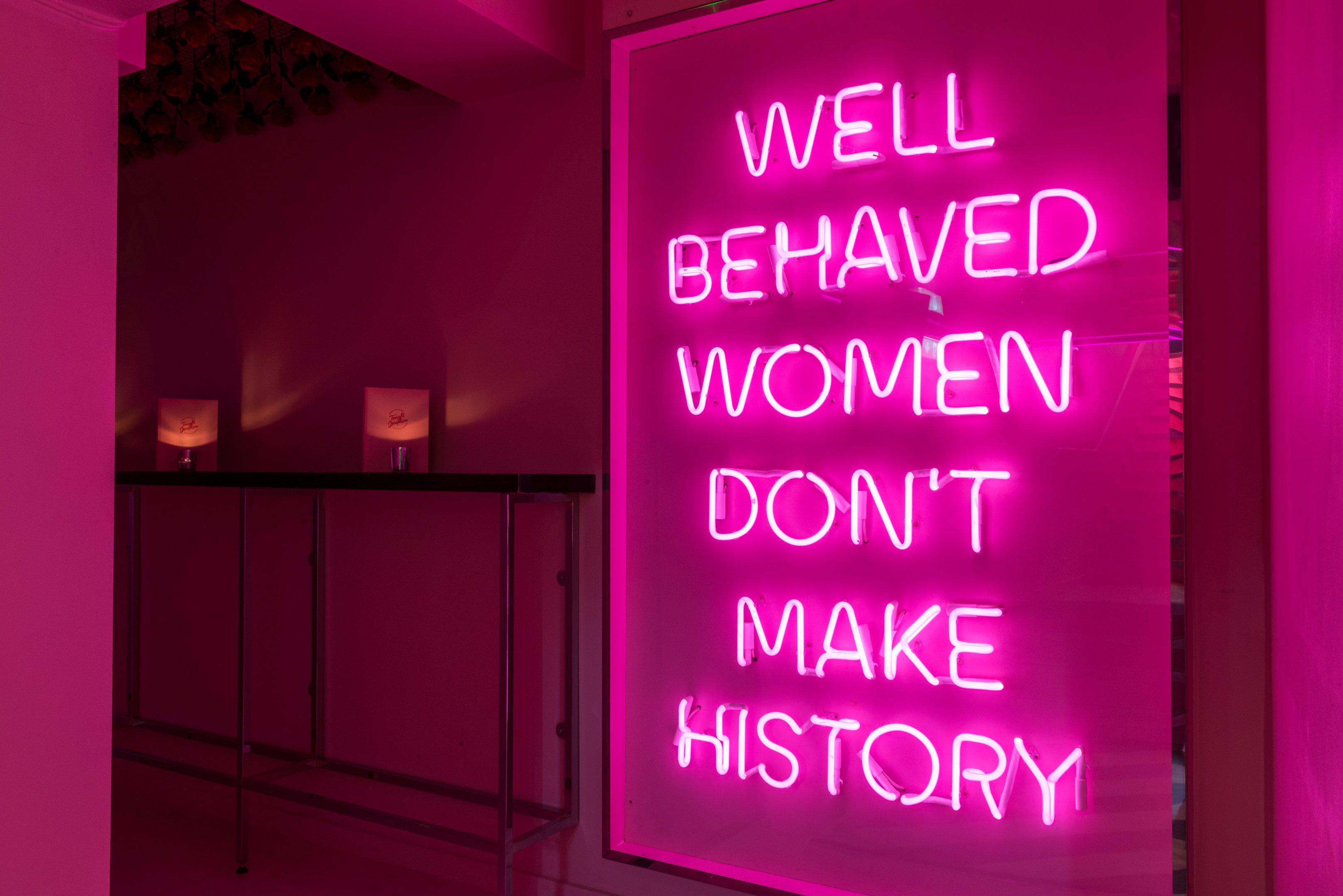Pink neon sign in Tonight Josephine Waterloo