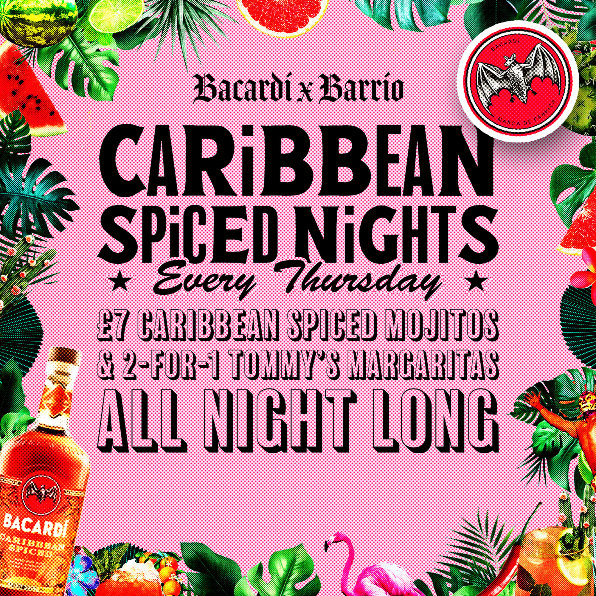 Caribbean Spiced Nights every Thursday at Barrio