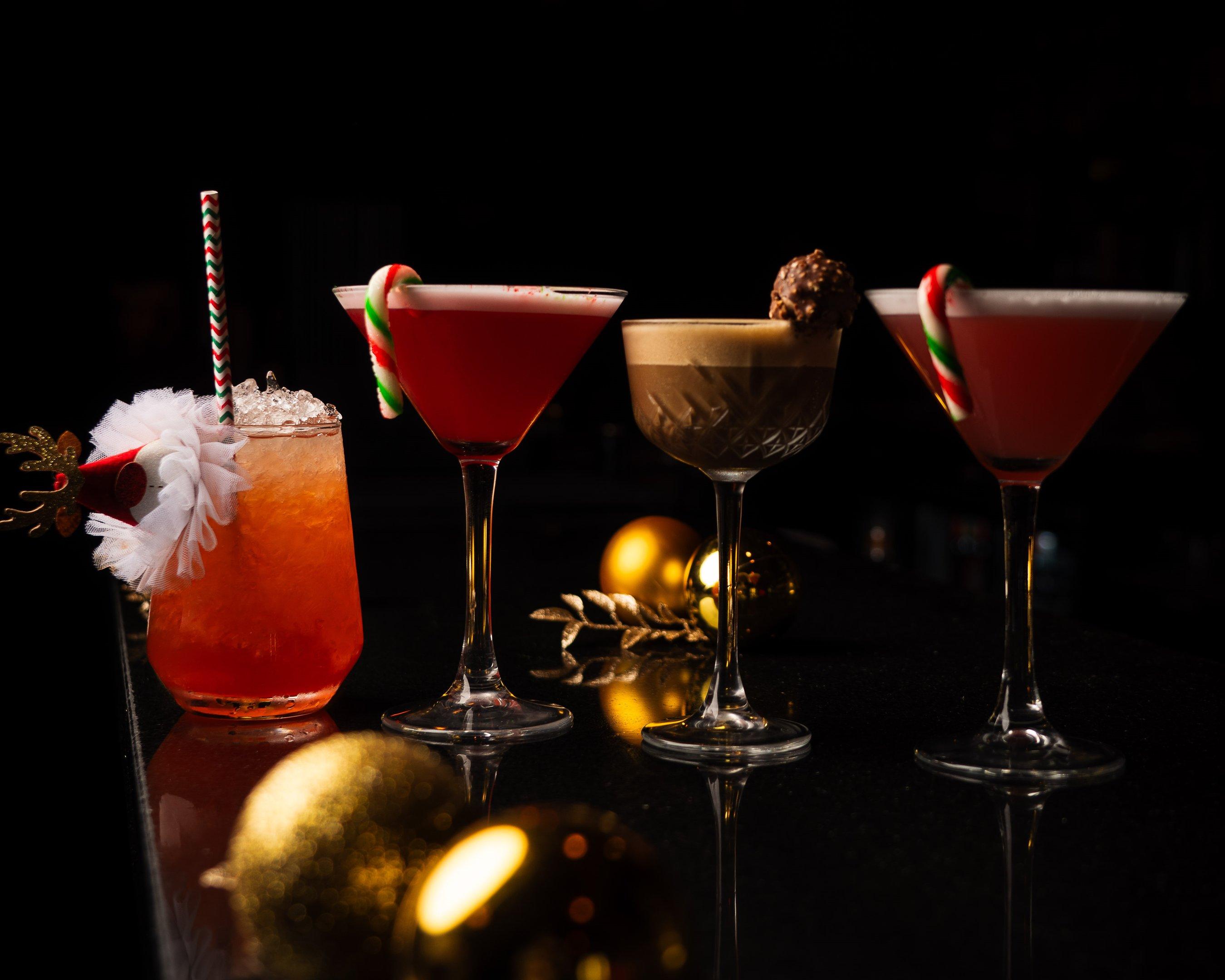 Four Christmas cocktails at Dirty Martini