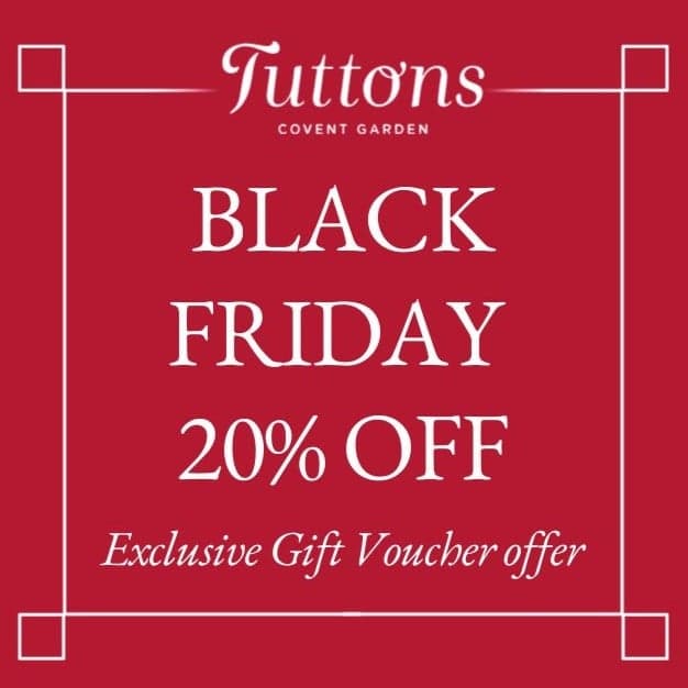 Tuttons Black Friday 20% off Gift Voucher Sale