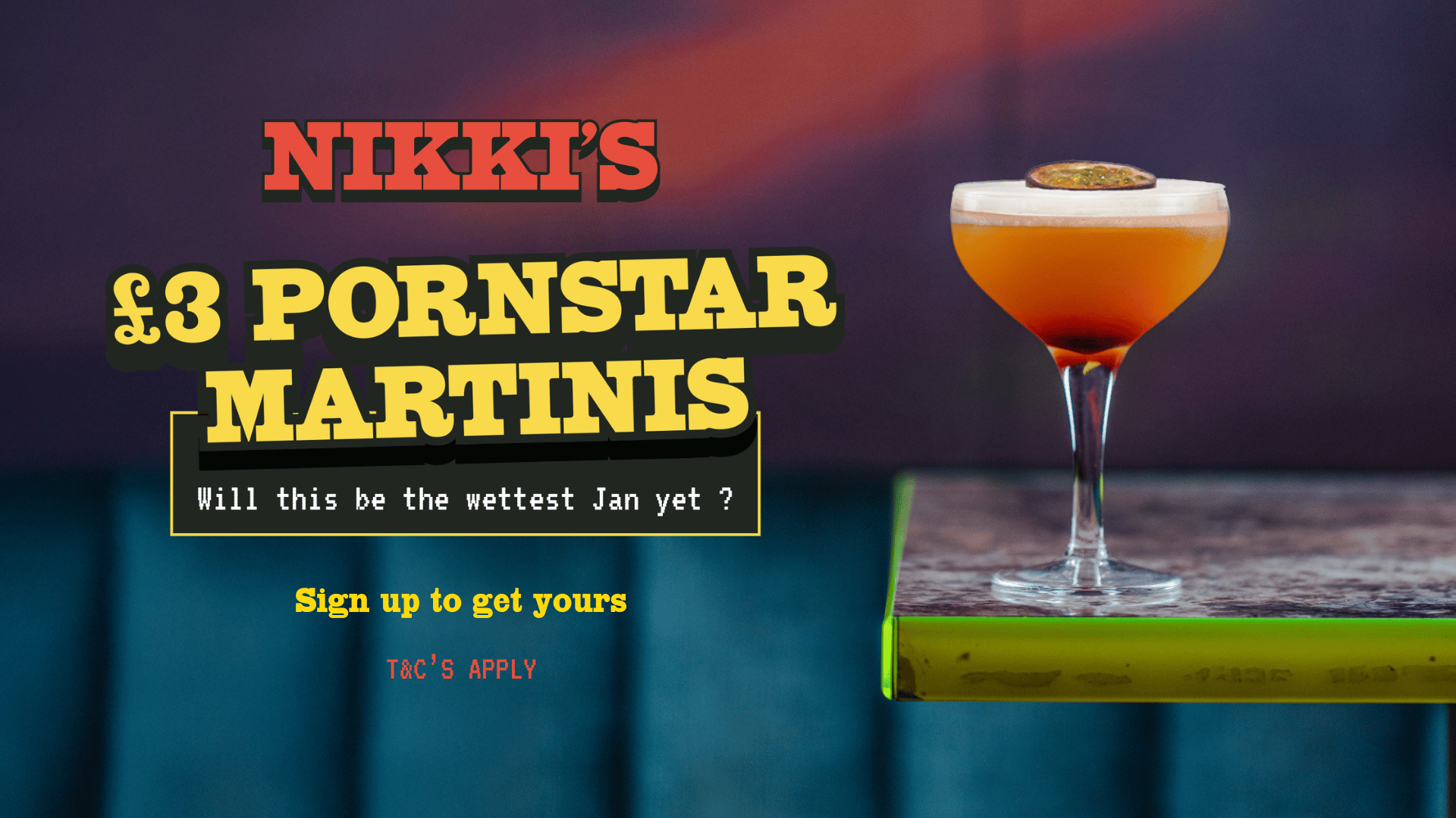 Nikki's £3 Pornstar Martinis