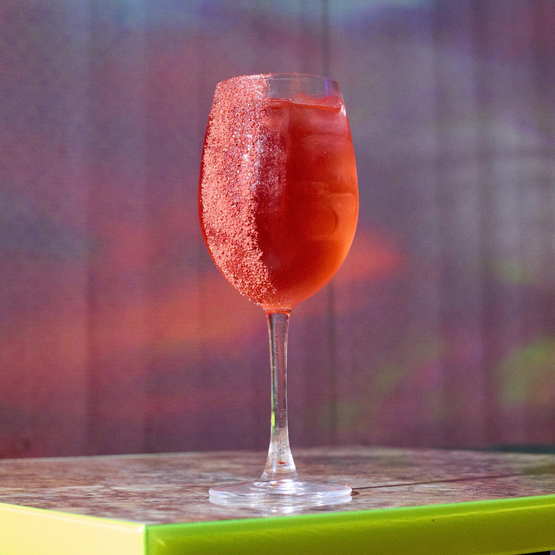 A Strawberry Light Spritz mocktail at Nikki's bar