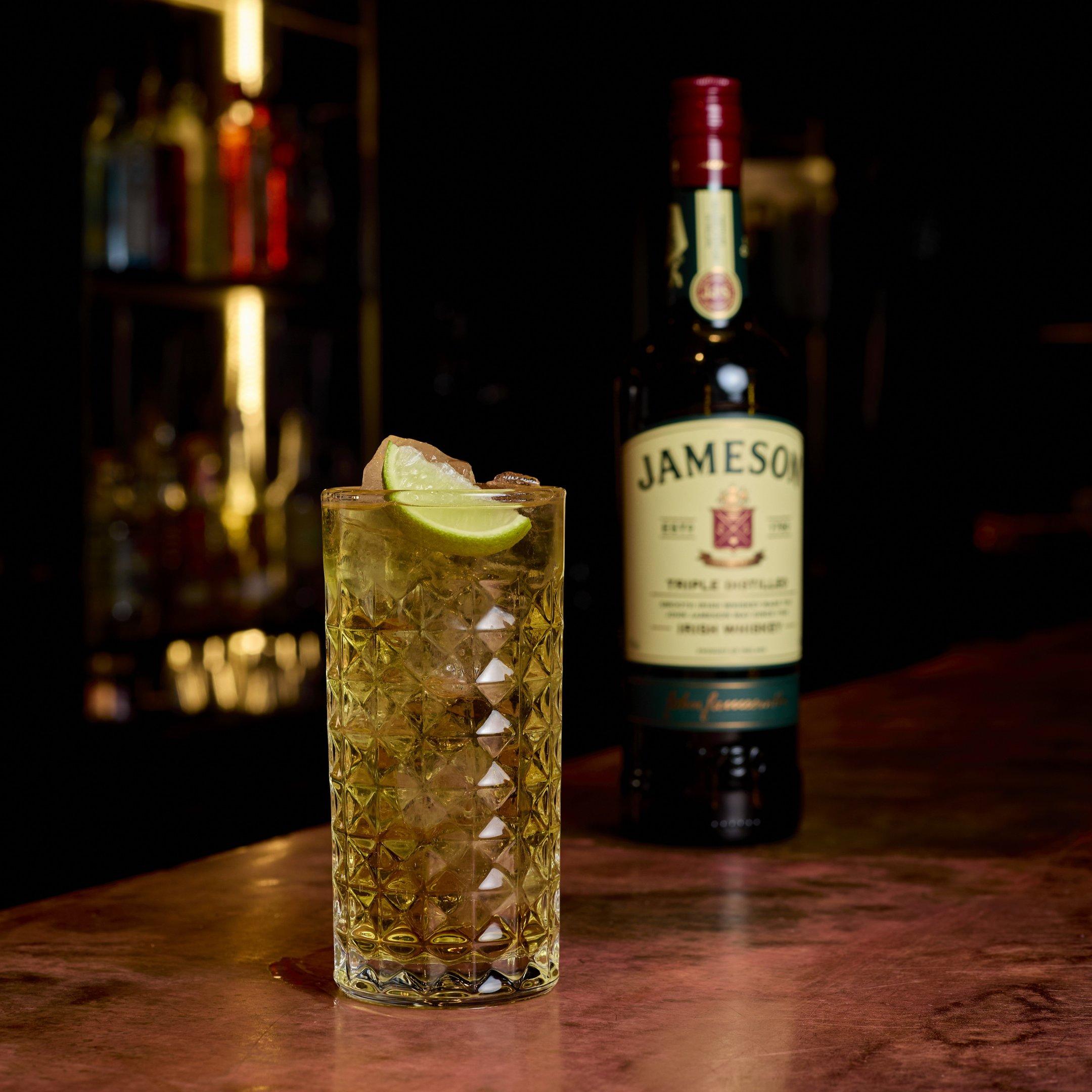 An image of a Jameson's Ginger & Lime cocktail at The Escapologist