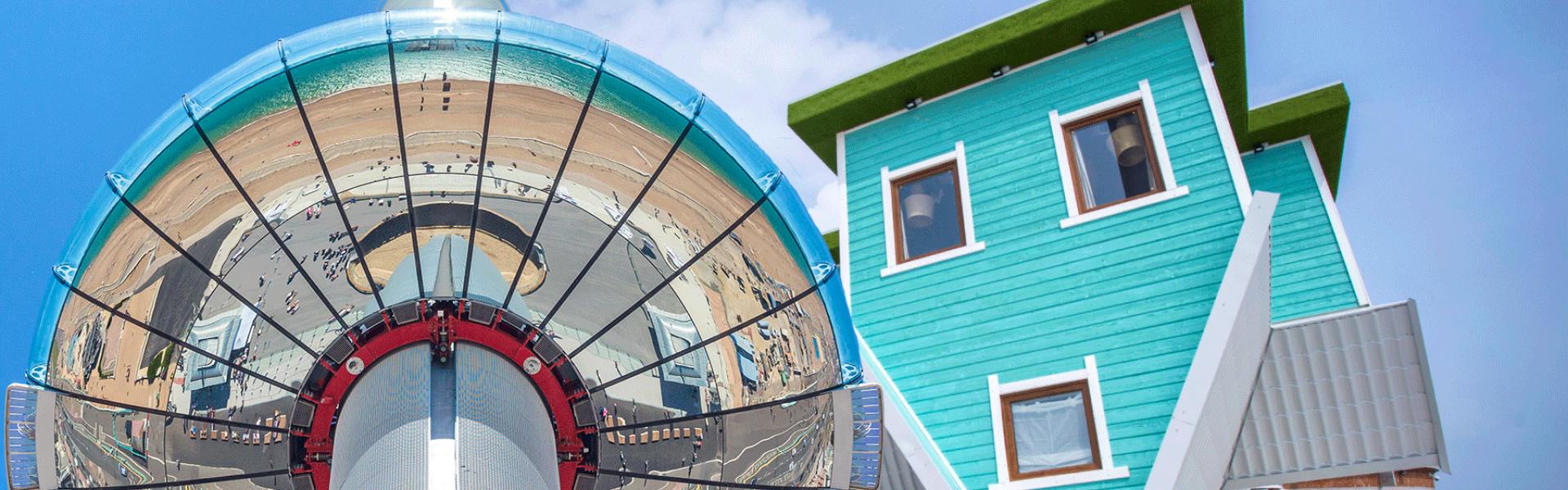 Brighton i360 and Upside Down House