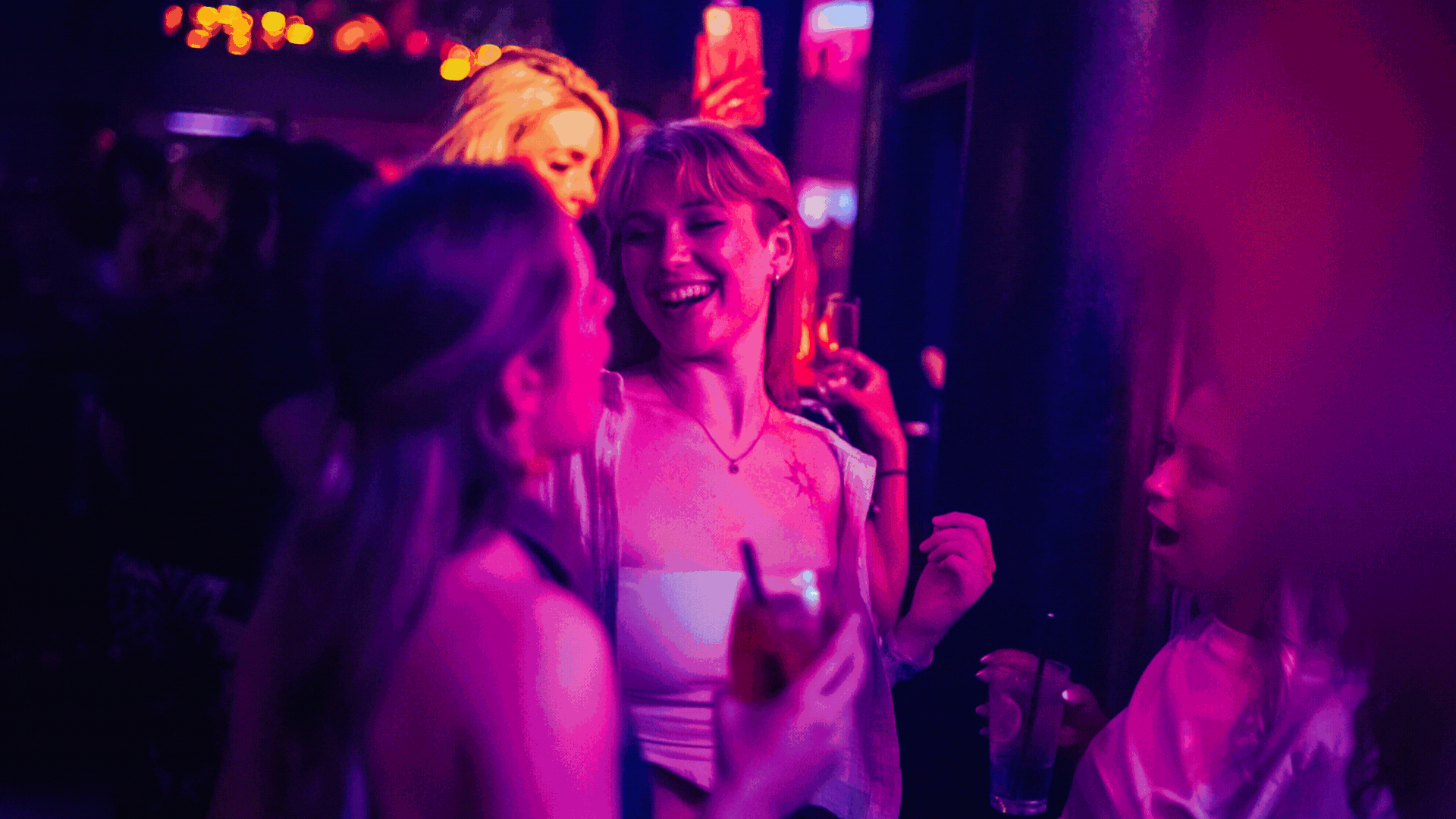 A gif showing images of customers and live musicians enjoy drinks and performing at The Piano Works
