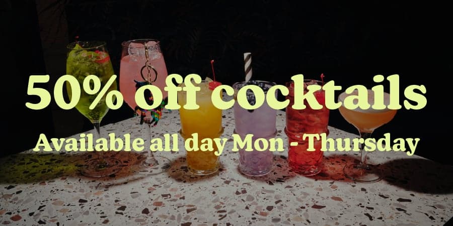 Cocktails offer at Slug & Lettuce