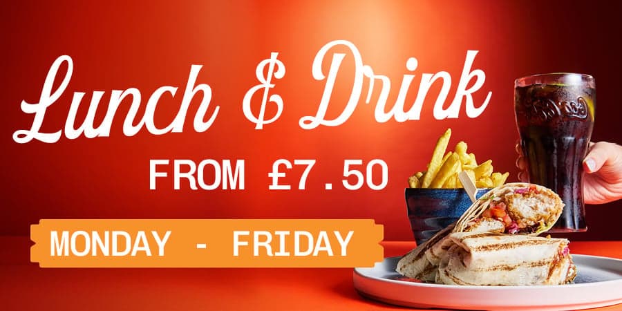 Enjoy our lunch and drink offer at Walkabout