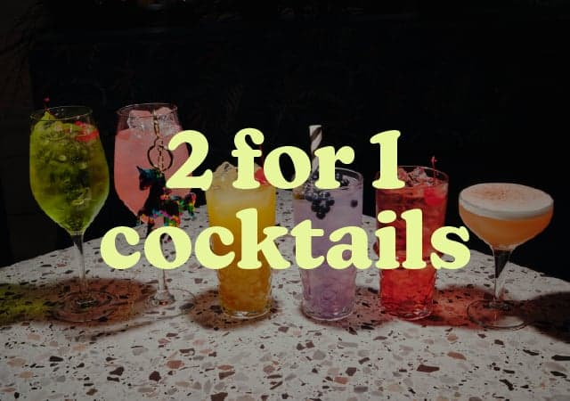 Cocktails included in the 2-for-1 offer at Slug & Lettuce