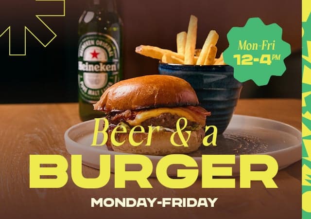 Burger and a drink deal at Walkabout