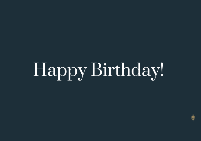 Happy Birthday!