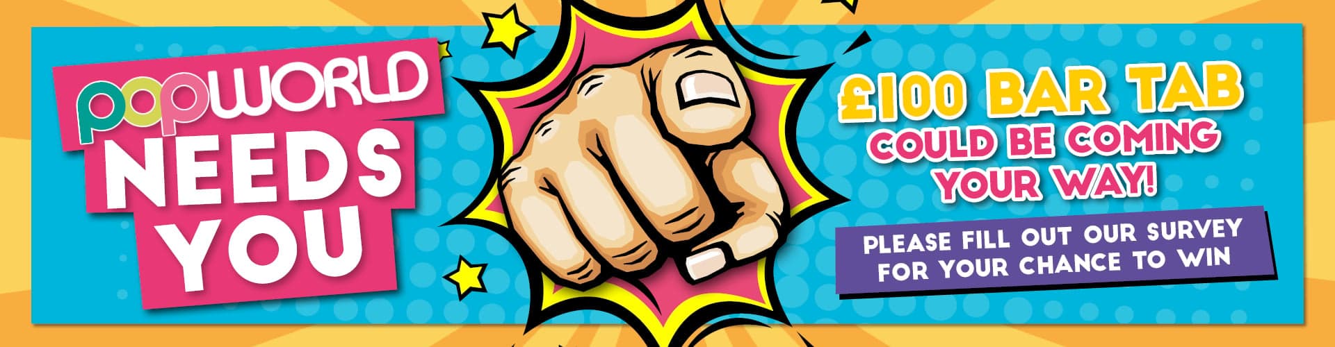 Win a £100 bar tab with Popworld