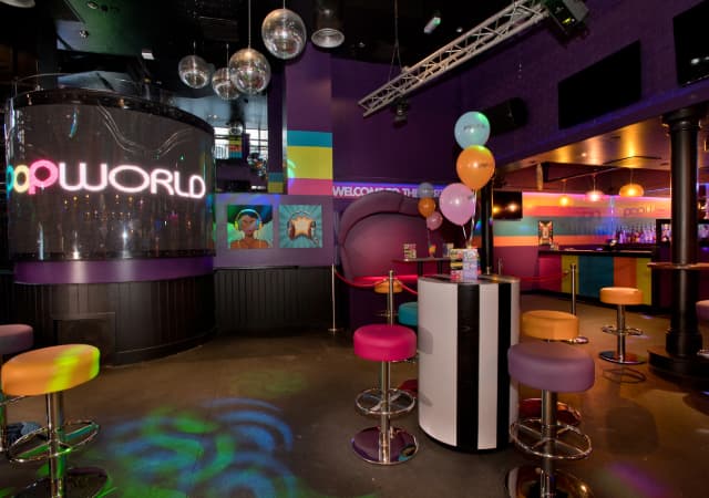 Tables and booth
