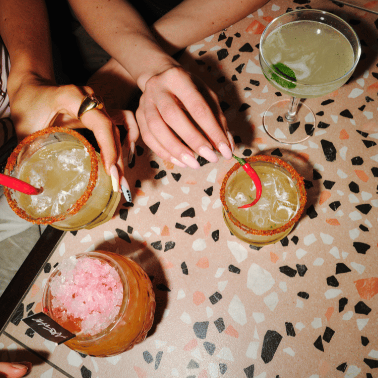 Table of cocktails