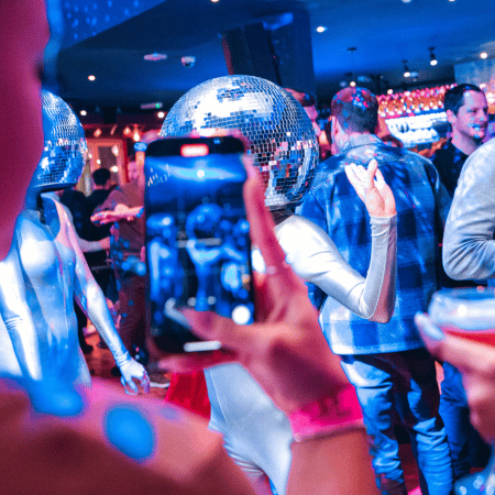 disco dancers at Slug & Lettuce