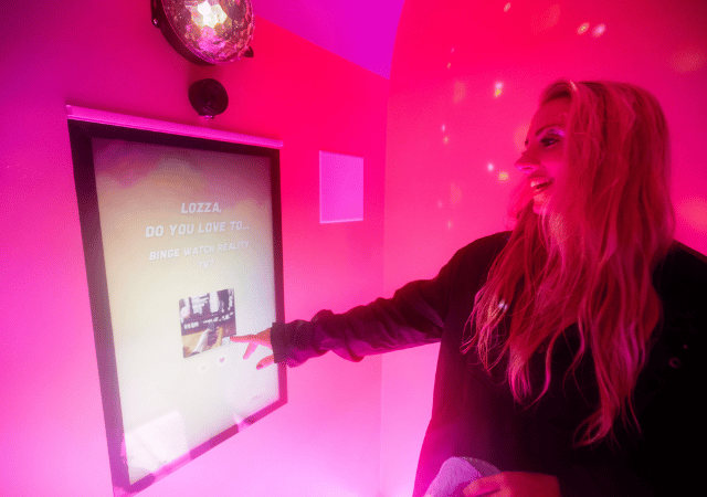 Screen in Malibu Confessions Booth
