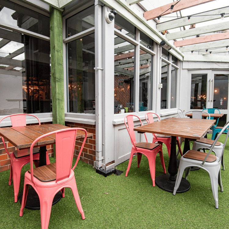 Table Seating in Beer Garden