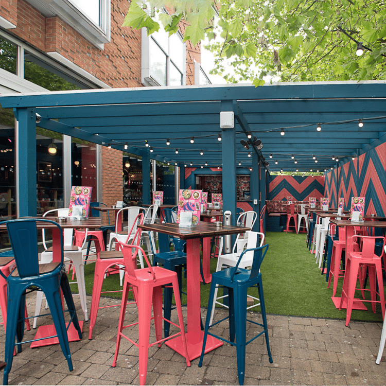 beer garden in Slug & Lettuce