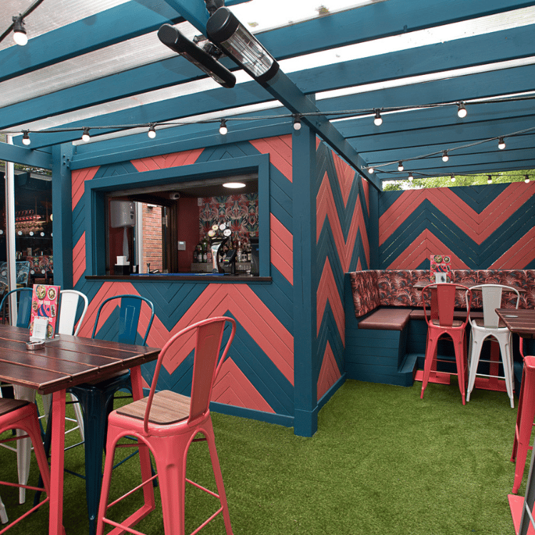 Beer garden booth