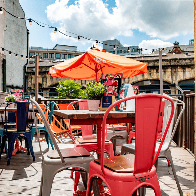 beer garden seating