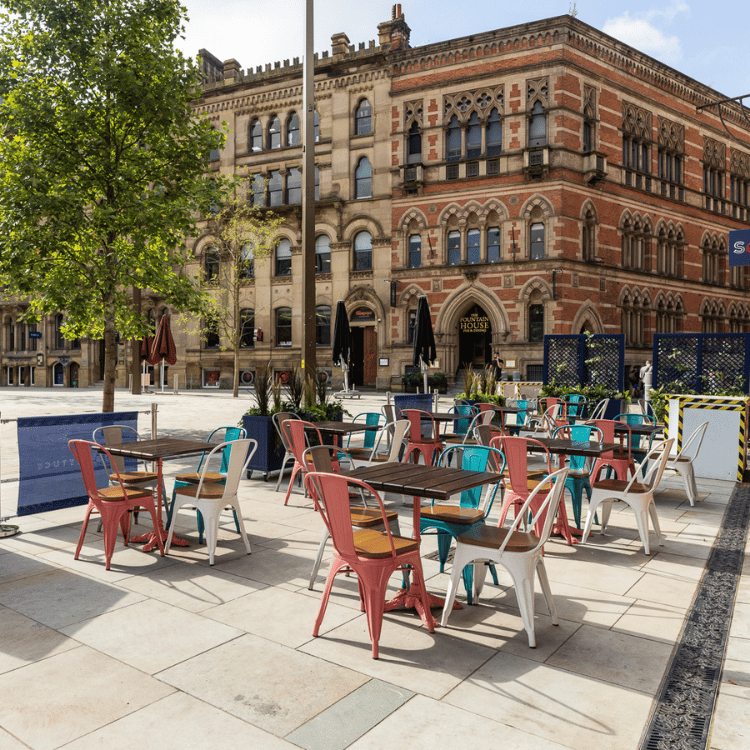 beer garden view