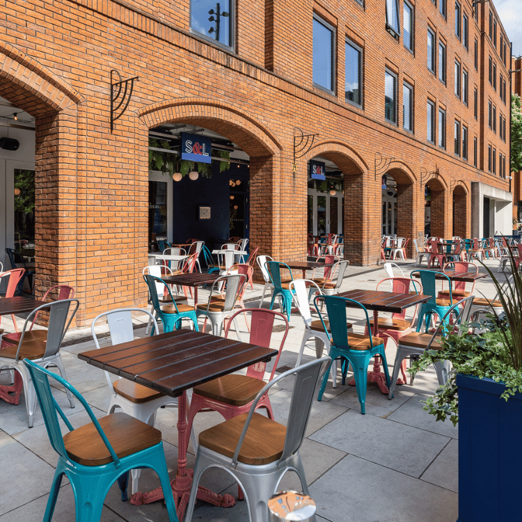 beer garden seating