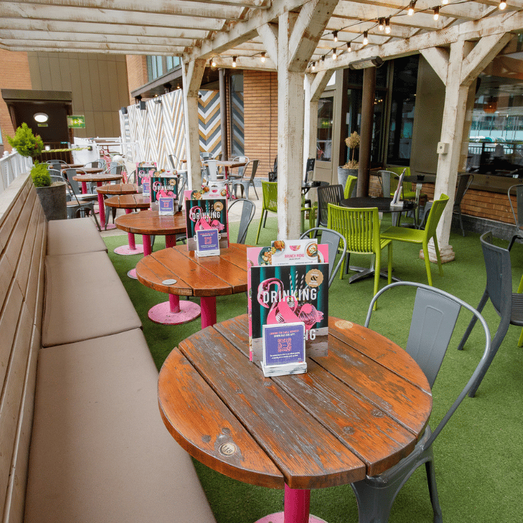 beer garden area