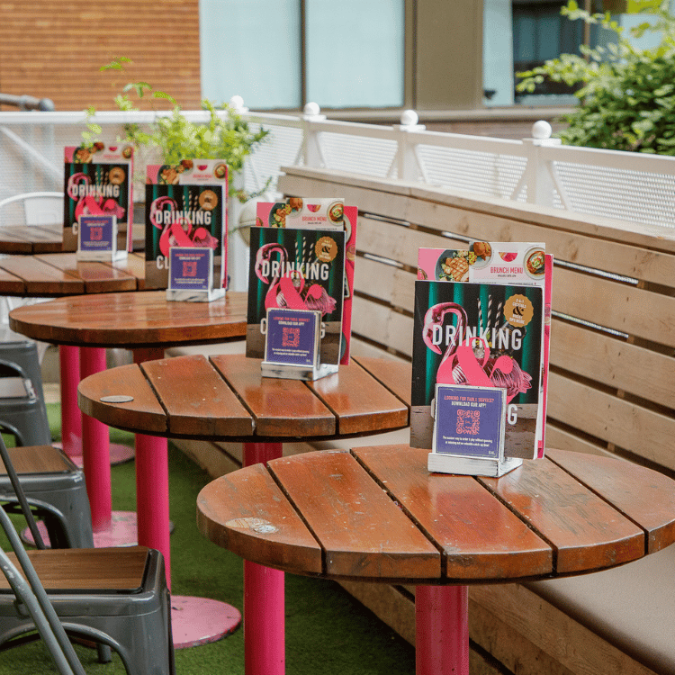 beer garden tables