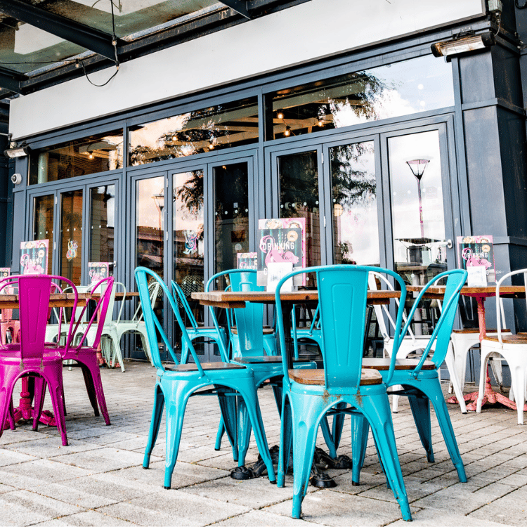 beer garden seating