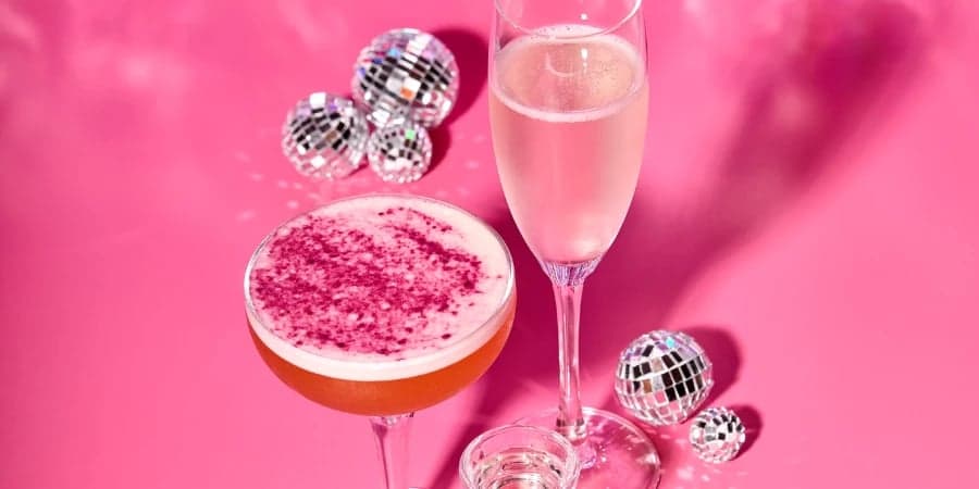 Pornstar Martini and glass of fizz