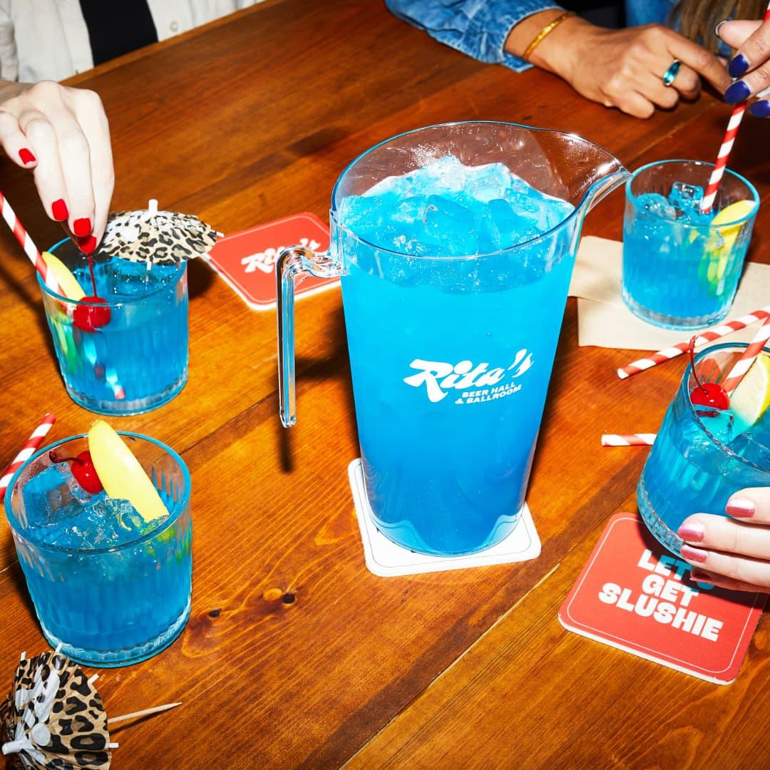 Rita's Blue Lagoon Sharer Cocktail