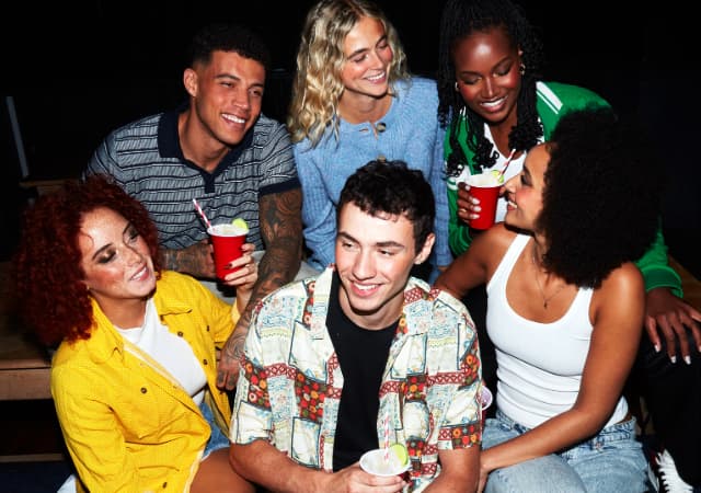 Group of people at Rita's, Leeds