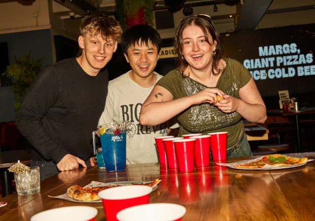 Beer Pong at Rita's, Leeds