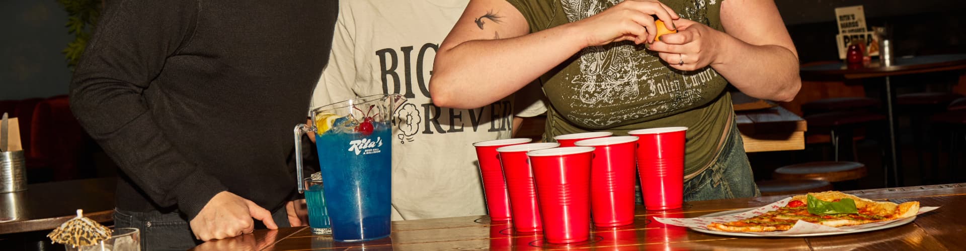 Beer Pong at Rita's, Leeds
