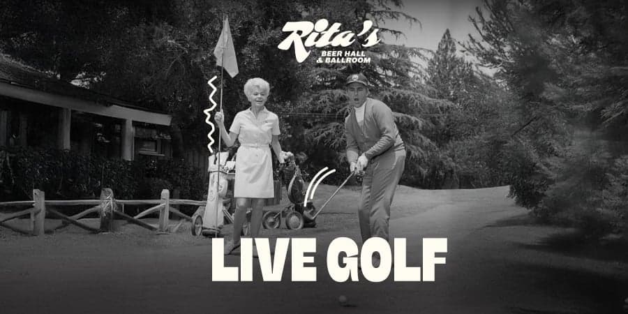 Watch golf live at Rita's