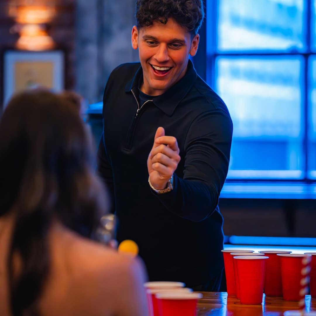 Beer pong at Rita's