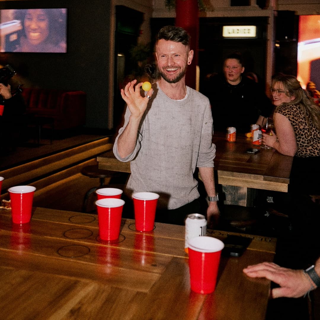 Play Beer Pong at Rita's