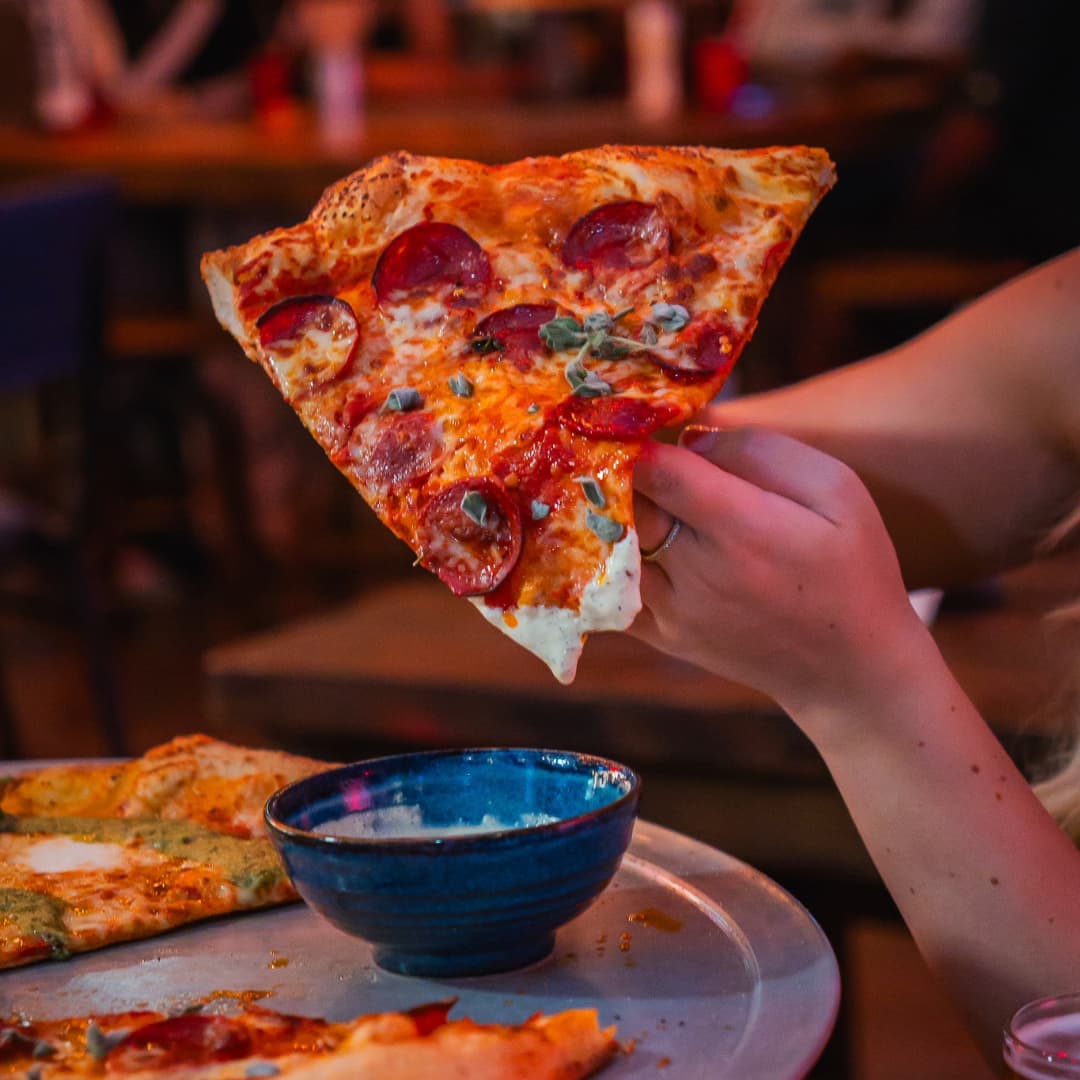 XL slice of Pepperoni Honey Pot at Rita's
