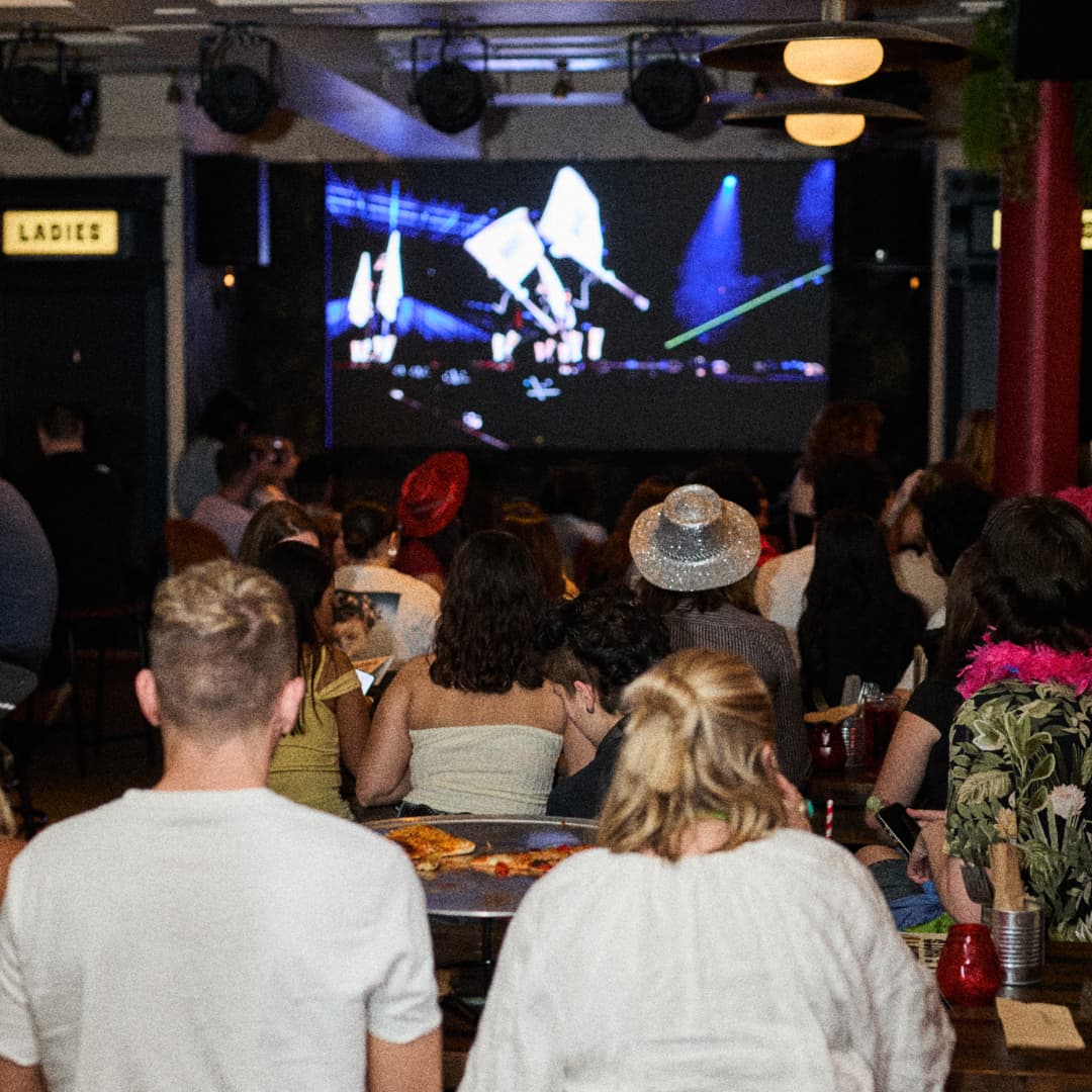Watch boxing on the 135" screen at Rita's