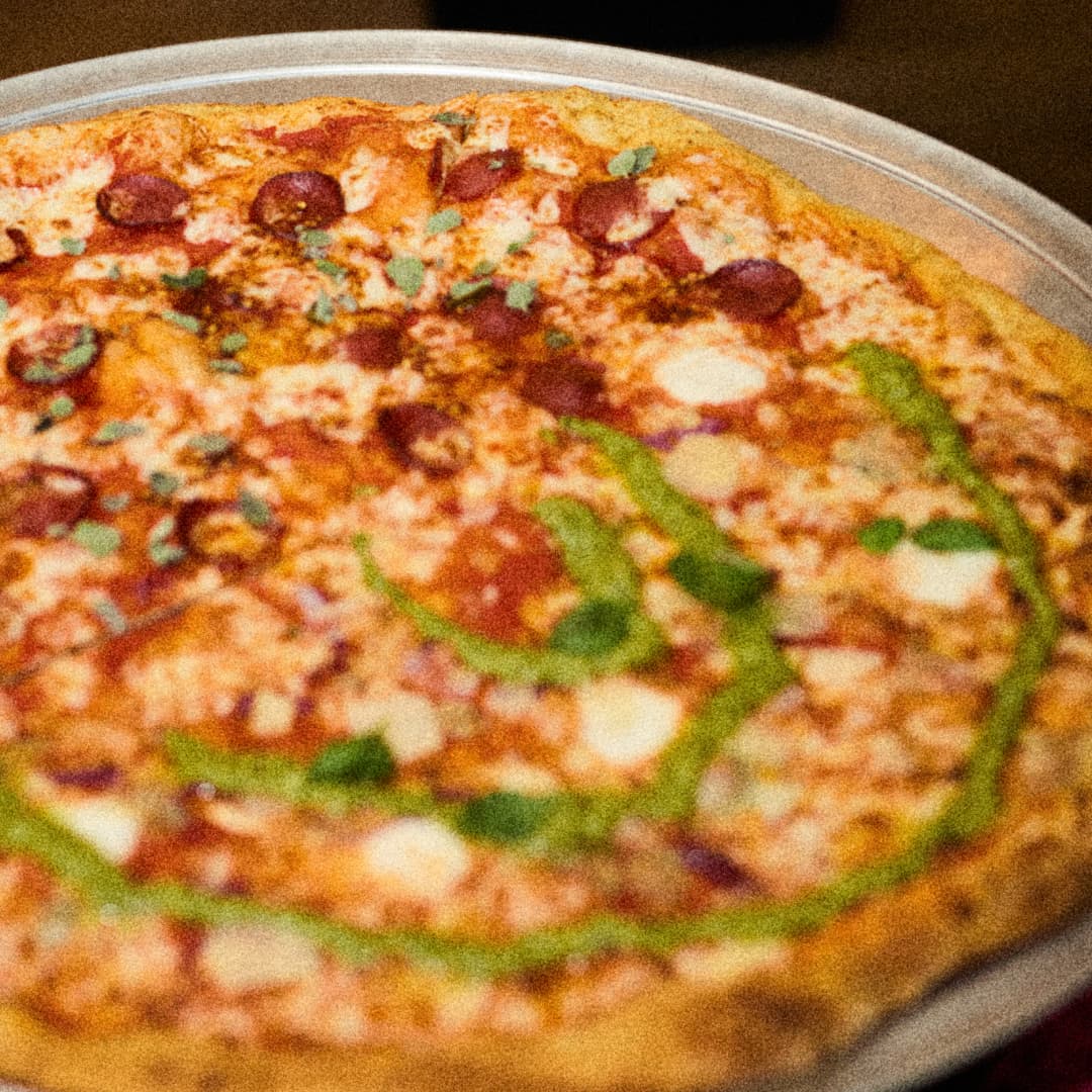 Half and half 24" pizza at Rita's
