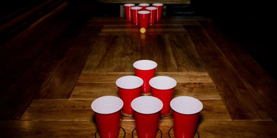 Beer pong at Rita's