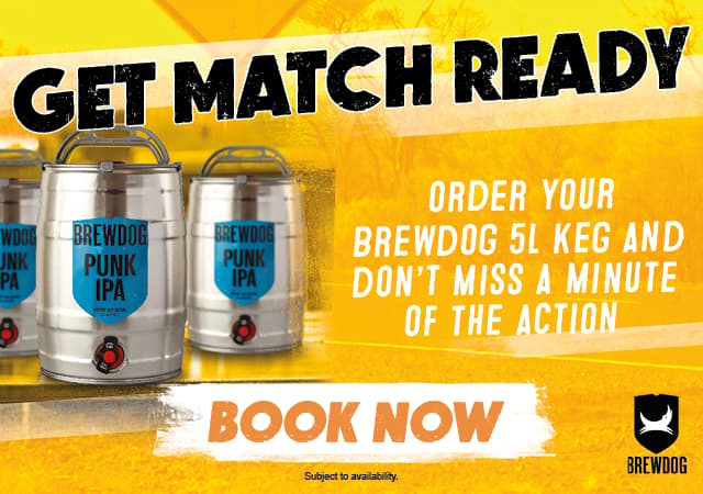 Get Match Ready - Order Your BrewDog 5L Keg and Don't Miss a Minute of the Action