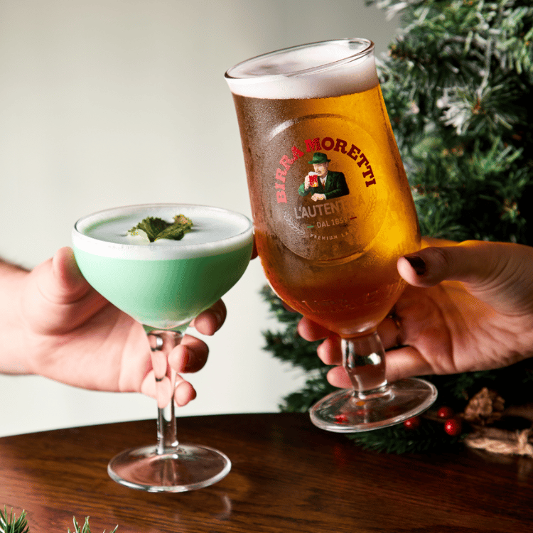 Toasting Birra Moretti at Be At One