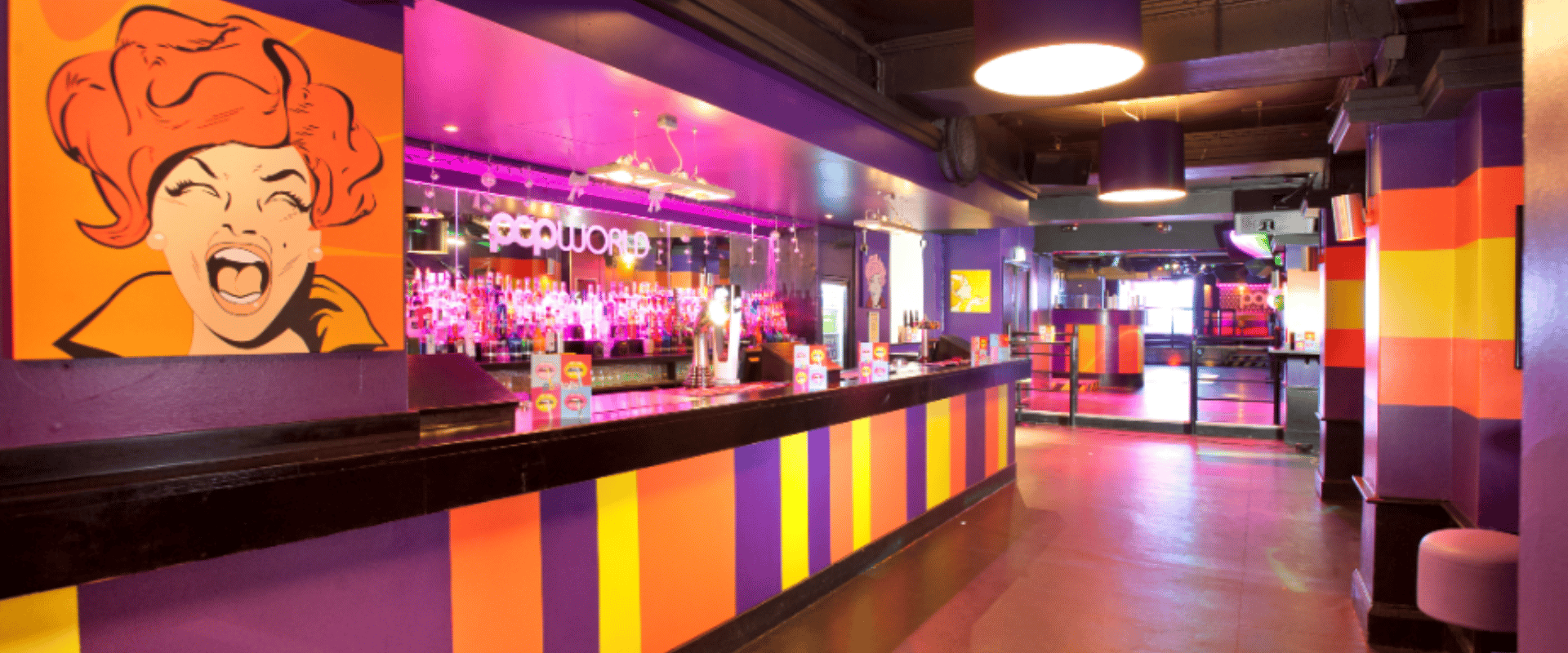 Bar area at Popworld Sheffield
