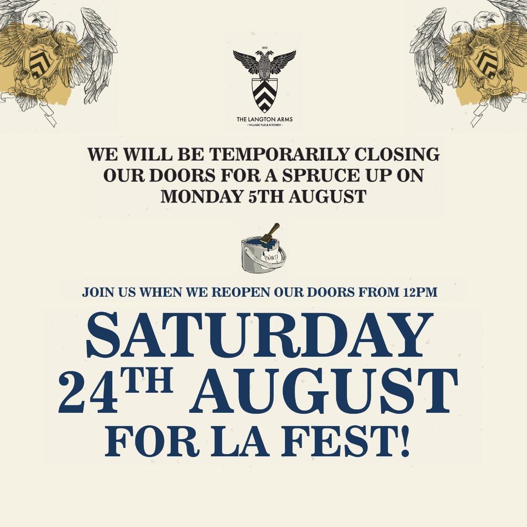The Langton Arms Big Spruce Up