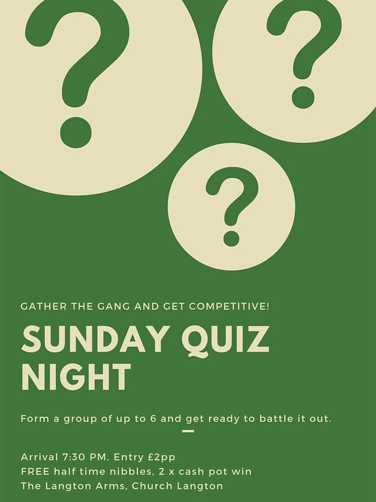 Sunday Quiz Night