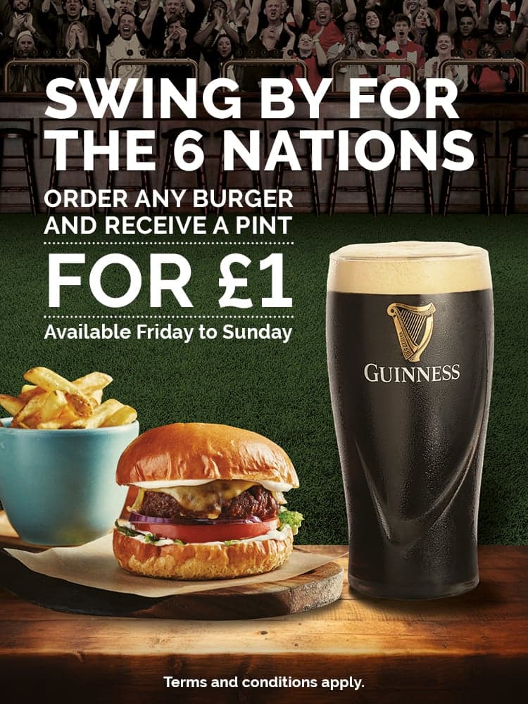 Score a tasty deal - £1 pint with any burger