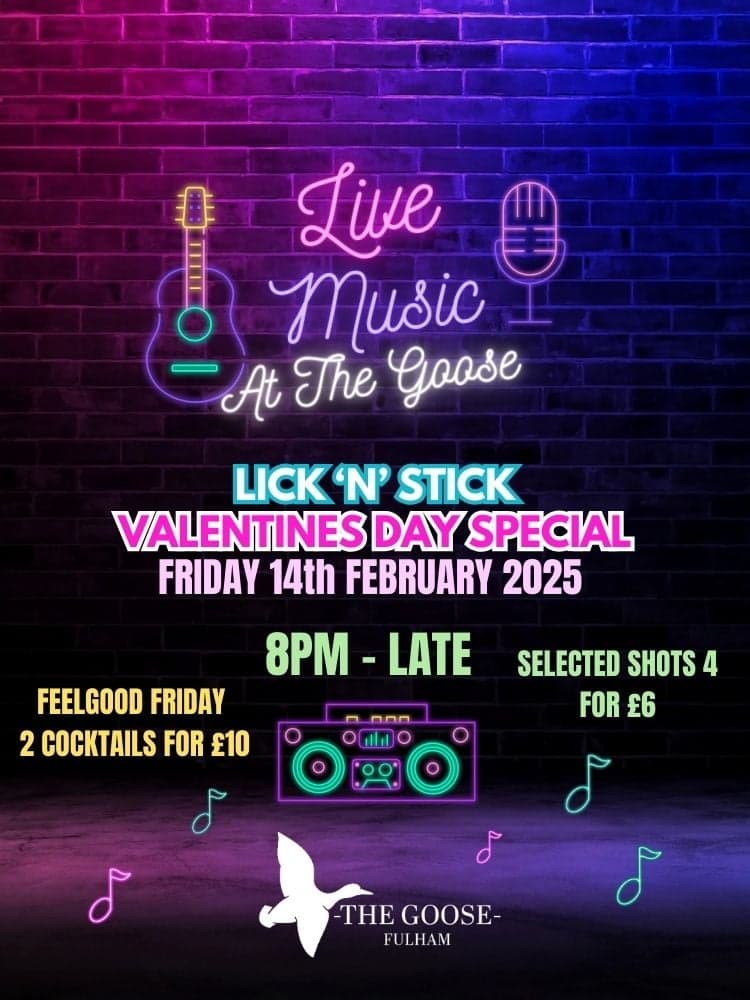 Live Music Friday - Lick 'n' Stick Valentines Special