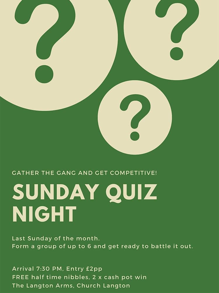 Sunday Quiz Night